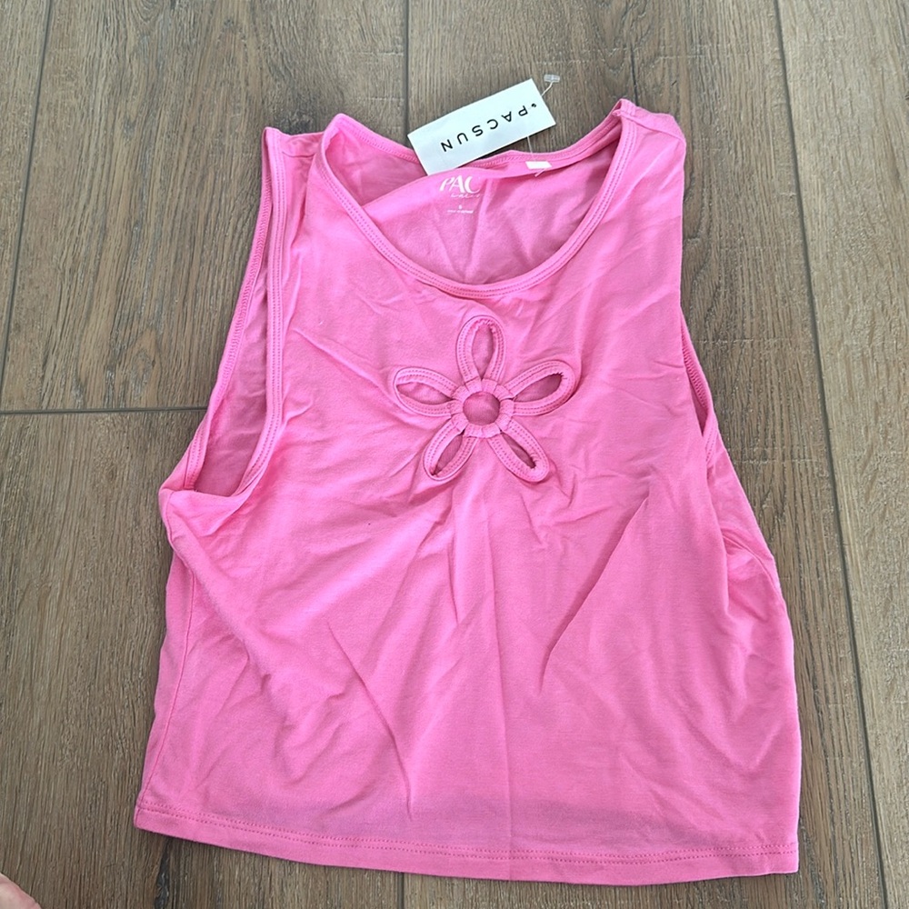 PacSun pink flower crop top size small